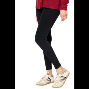HUE Women's Fleece-Lined Legging Black - Regular
